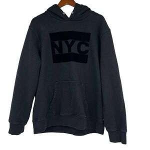 Levi's men's black NYC spell out pullover hoodie sweatshirt pockets size XXL